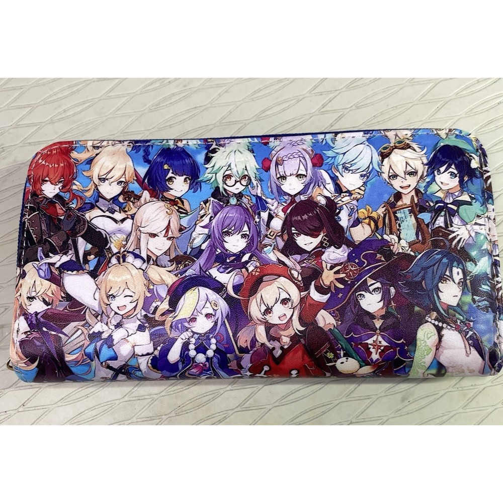 Cosplay Genshin Impact Xiao Anime Clutch Purse Credit Card Wallet